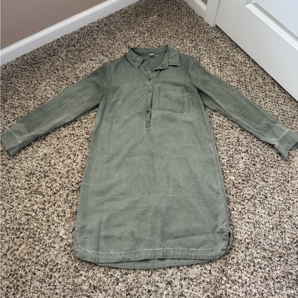 Sage green casual dress
